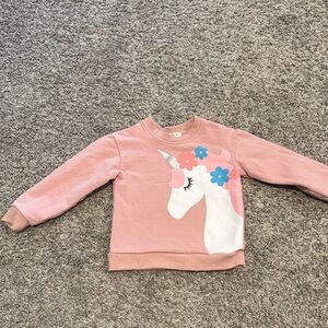 Charming Pink Unicorn Kids Sweatshirt